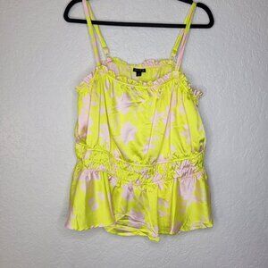 Torrid Baby Doll Cami Adjustable Spaghetti Strap Top Yellow Womens 2XL 90s Y2k